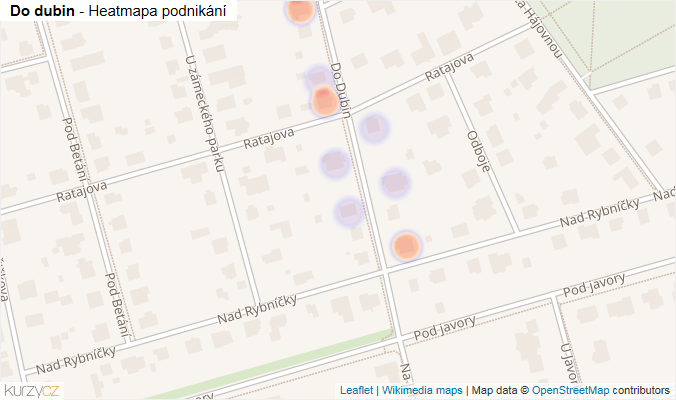 Mapa Do dubin - Firmy v ulici.