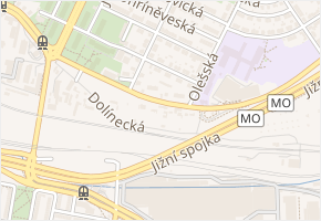 Dolínecká v obci Praha - mapa ulice