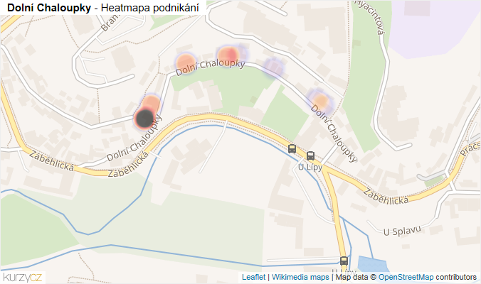Mapa Dolní Chaloupky - Firmy v ulici.