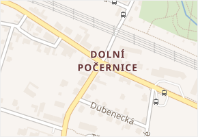 Dolní Počernice v obci Praha - mapa části obce