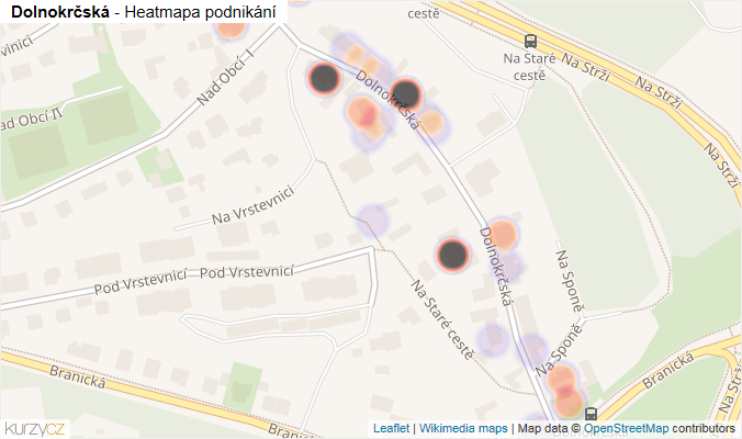 Mapa Dolnokrčská - Firmy v ulici.