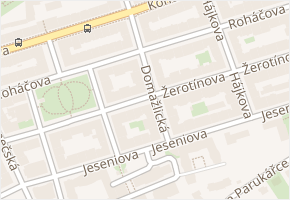 Domažlická v obci Praha - mapa ulice