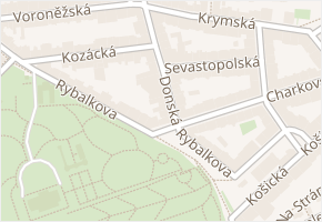 Donská v obci Praha - mapa ulice