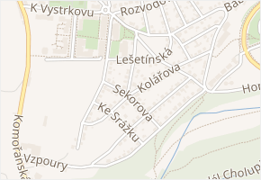 Dostojevského v obci Praha - mapa ulice