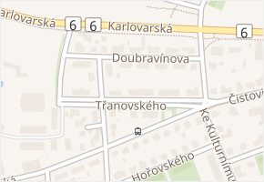 Doubravínova v obci Praha - mapa ulice