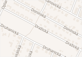 Dražická v obci Praha - mapa ulice