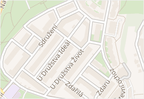 Družstevní ochoz v obci Praha - mapa ulice