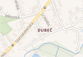 Dubeč v obci Praha - mapa části obce