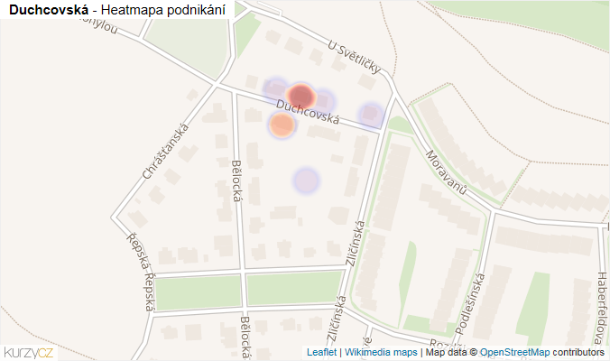 Mapa Duchcovská - Firmy v ulici.