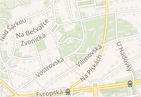 Duchoslávka v obci Praha - mapa ulice