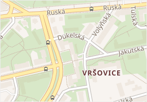 Dukelská v obci Praha - mapa ulice