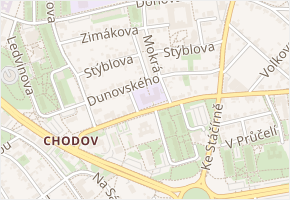 Dunovského v obci Praha - mapa ulice