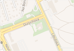 Durychova v obci Praha - mapa ulice