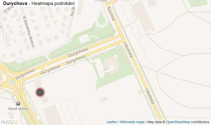 Mapa Durychova - Firmy v ulici.