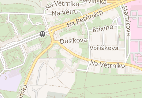 Dusíkova v obci Praha - mapa ulice
