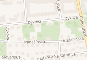 Dykova v obci Praha - mapa ulice