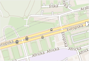 Egyptská v obci Praha - mapa ulice