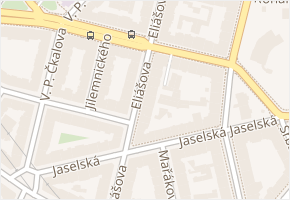 Eliášova v obci Praha - mapa ulice