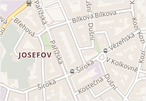 Elišky Krásnohorské v obci Praha - mapa ulice