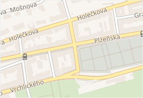 Erbenova v obci Praha - mapa ulice