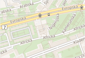 Evropská v obci Praha - mapa ulice
