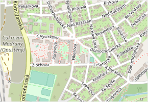 Fikerova v obci Praha - mapa ulice