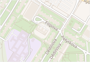 Filipova v obci Praha - mapa ulice