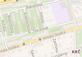 Fillova v obci Praha - mapa ulice