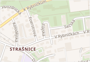Flájská v obci Praha - mapa ulice