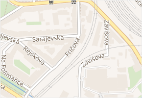 Fričova v obci Praha - mapa ulice