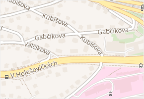 Gabčíkova v obci Praha - mapa ulice