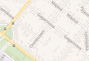 Gagarinova v obci Praha - mapa ulice