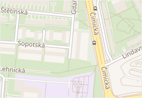 Gdaňská v obci Praha - mapa ulice