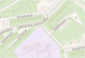 Generála Janouška v obci Praha - mapa ulice