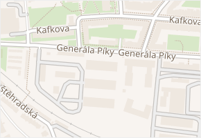 Generála Píky v obci Praha - mapa ulice