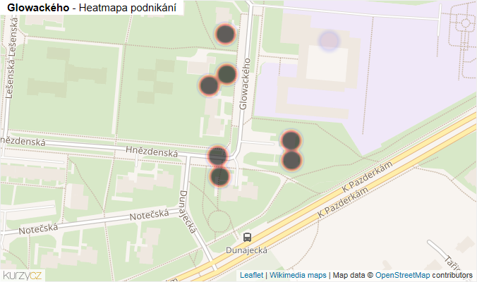 Mapa Glowackého - Firmy v ulici.