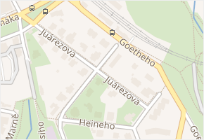 Goetheho v obci Praha - mapa ulice