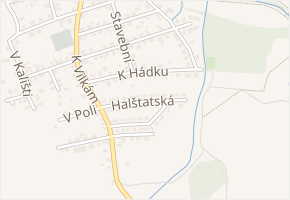 Halštatská v obci Praha - mapa ulice