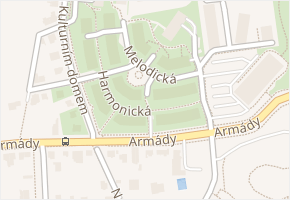 Harmonická v obci Praha - mapa ulice