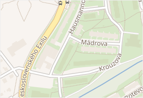 Hausmannova v obci Praha - mapa ulice