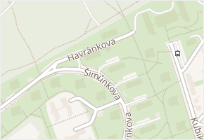 Havránkova v obci Praha - mapa ulice