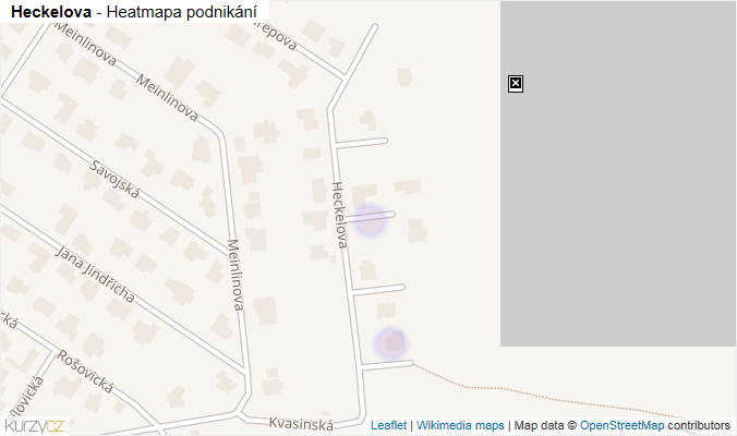 Mapa Heckelova - Firmy v ulici.