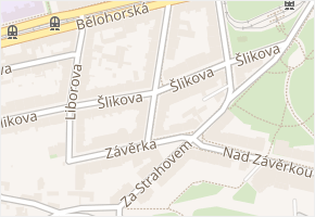 Heleny Malířové v obci Praha - mapa ulice