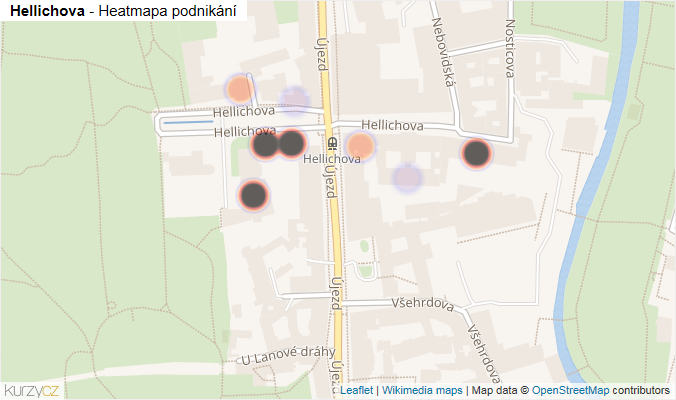 Mapa Hellichova - Firmy v ulici.