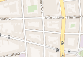 Heřmanova v obci Praha - mapa ulice