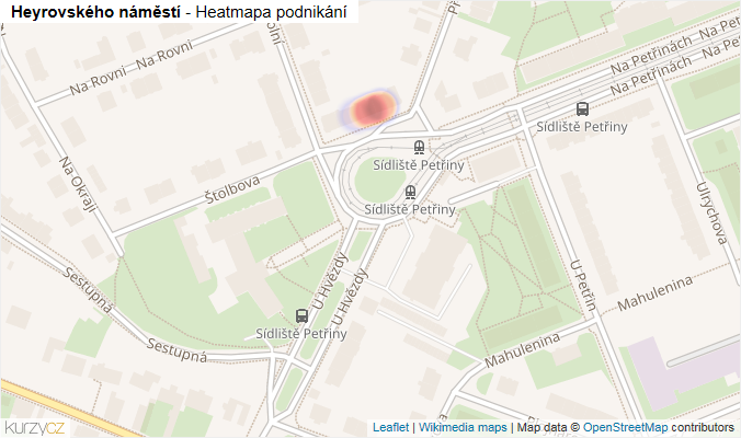 Mapa Heyrovského náměstí - Firmy v ulici.