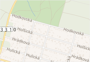 Hodkovská v obci Praha - mapa ulice
