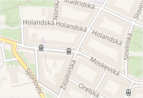 Holandská v obci Praha - mapa ulice