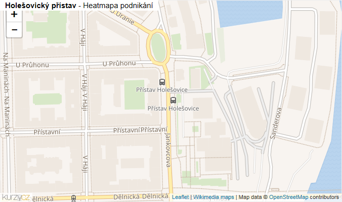 Mapa Holešovický přístav - Firmy v ulici.