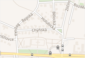 Holubická v obci Praha - mapa ulice